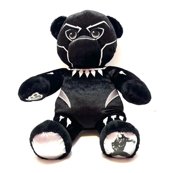 Build A Bear Black Panther Plush - Marvel Stuffed Collectible Animal Bear - Picture 1 of 7